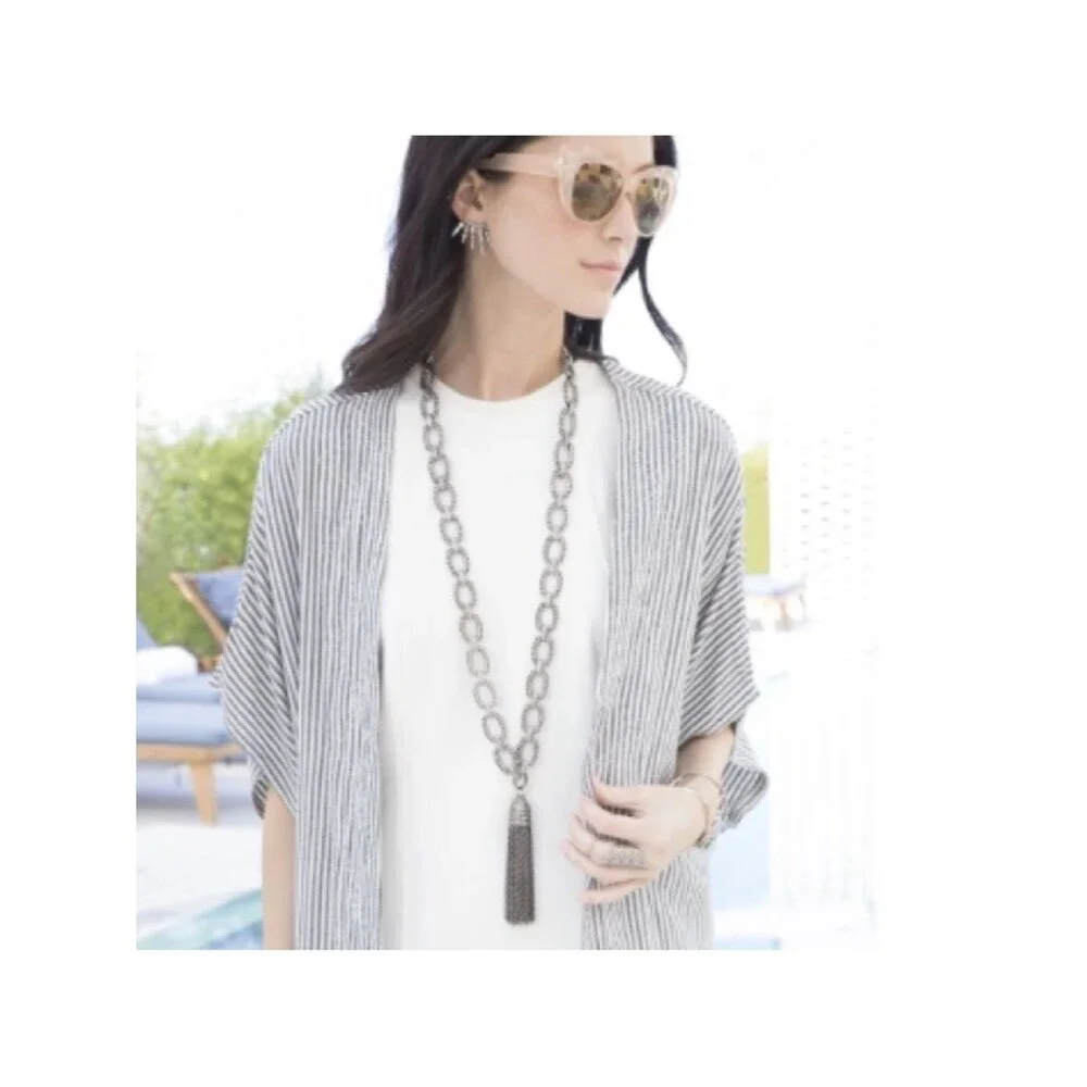 Kendra Scott Miller Tassel Necklace & Bracelet Set in Silver